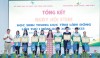 Giám đốc Sở Giáo dục và Đào tạo Phạm Thị Hồng Hải trao giải Nhất cho Trường THPT Đơn Dương tại Ngày hội STEM Lâm Đồng lần thứ I